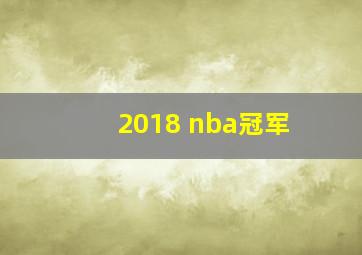 2018 nba冠军